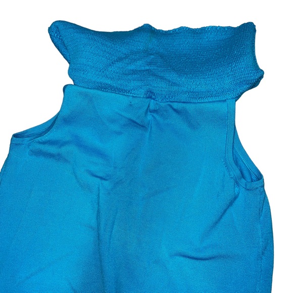 NEW Cable & Gauge Bright Blue Off the Shoulder Knit Blouse Women’s Size Large - Picture 3 of 8